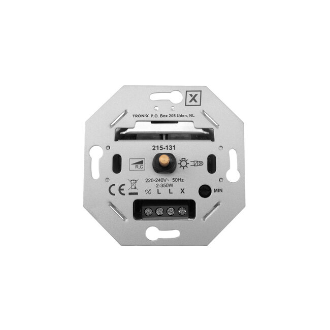 Tronix 215-131 Universal LED Push-Dial Dimmer - Dimmable from 2W to 350W, for LED and Halogen Lighting