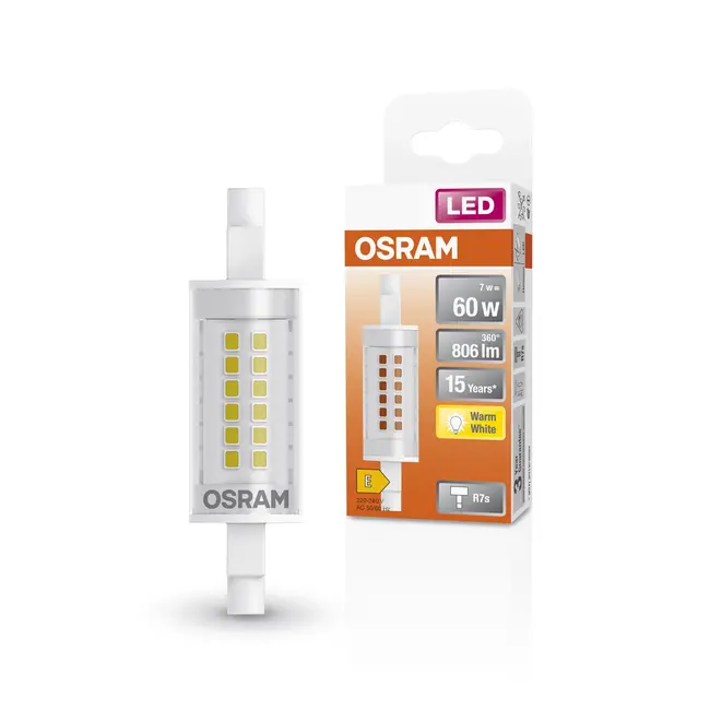 Ledvance /Osram  R7s 78mm LED Helder 9.5W 1055lm - 827 Zeer Warm Wit Dimbaar