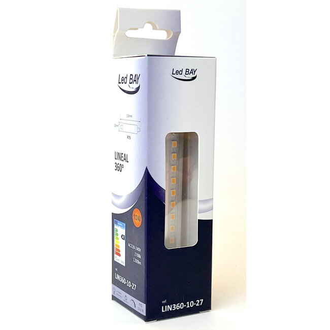 ledbay R7s LED Lamp 10W 118mm Transparent | Warm White 2700K | 1200lm | Not Dimmable