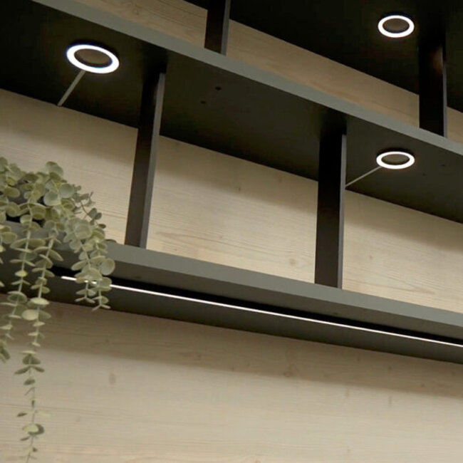 ELEKTRA GmbH LD 8228 LED Surface-Mounted Luminaire – 24V – 4.3W – 3000K Warm White – Dimmable – Ø78mm – Black