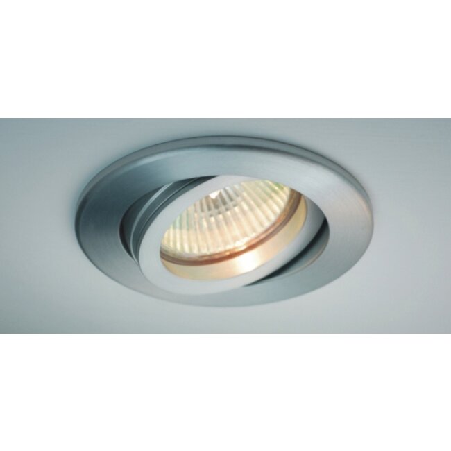 SpotLine Srl Kantelbare aluminium Inbouwspot S100-F rond  aluminum 230V GU10