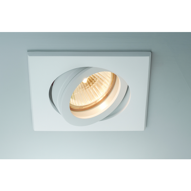 SpotLine Srl Kantelbare aluminium Inbouwspot S100-F vierkant  aluminum 230V GU10   - Copy