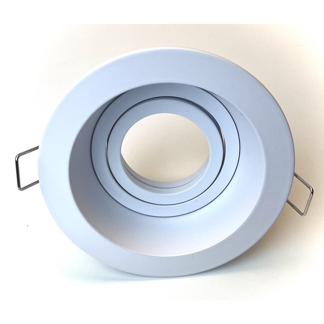 SpotLine Srl Inbouwspot rond wit 12v/230v ANTI-GLARE kantelbaar