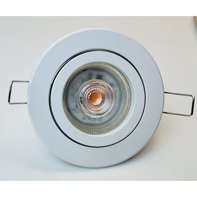 SpotLine Srl Kantelbare aluminium Inbouwspot S100-F rond  wit 230V GU10