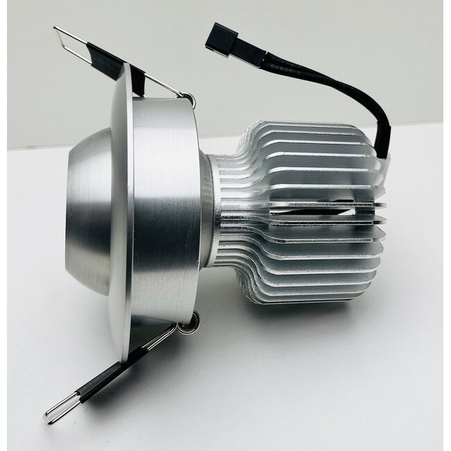 SpotLine Srl Inbouwspot Eye LED 10W IP54 Warm Wit 3000K rond – Dimbare design spot van mat aluminium met CITIZEN LED-chip