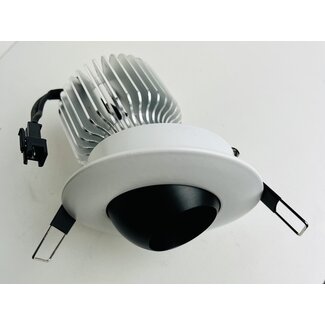 SpotLine Srl Eye LED Recessed Spotlight Round 10W 3000K Dimmable IP54 White -black