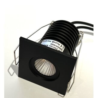 SpotLine Srl FARO Q LED Inbouwspot 5W 3000K  zwart