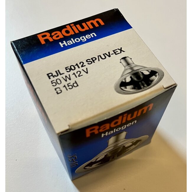 Radium Halospot 70 Ba15d 50W 12V 8° Spot – RJT SP/UV-EX Halogeenlamp