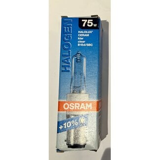 Osram Halolux Ceram 75W 230V, Sockel B15d, helder, dimmbaar