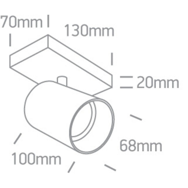 Onelight ONE Light Retro GU10 1-voudige opbouwspot zwart/messing | R&M Verlichting
