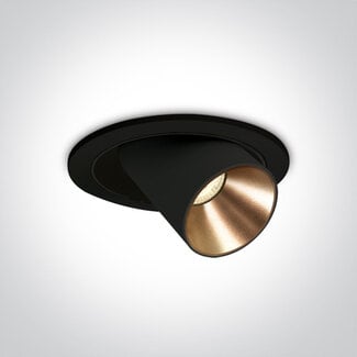 Onelight ONE Light COB LED inbouwspot 9W zwart 3000K 675lm