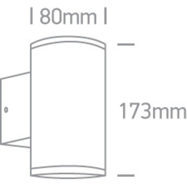 Onelight ONE Light GU10 buitenwandlamp 2-voudig zwart IP54 | R&M Verlichting