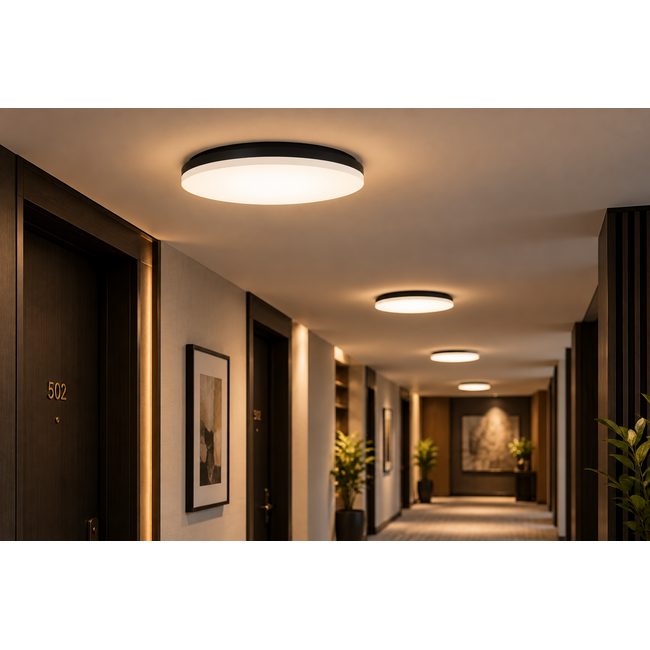 Onelight LED Slim Line plafondlamp 55W zwart 3000K | R&M Verlichting