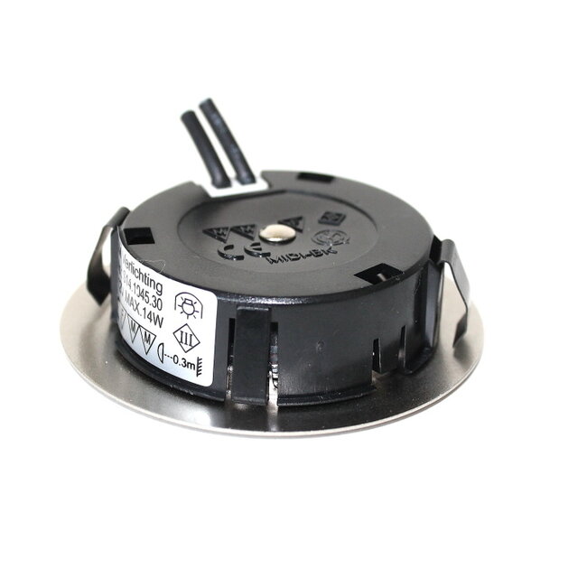 R&M Line Meubel inbouwspot schuin 12v  RVS look