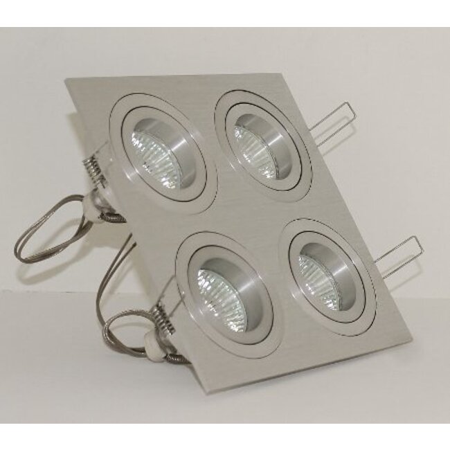 R&M Line Aluminum recessed spotlight 4 light Tilt Blade 4X50 12v/230v