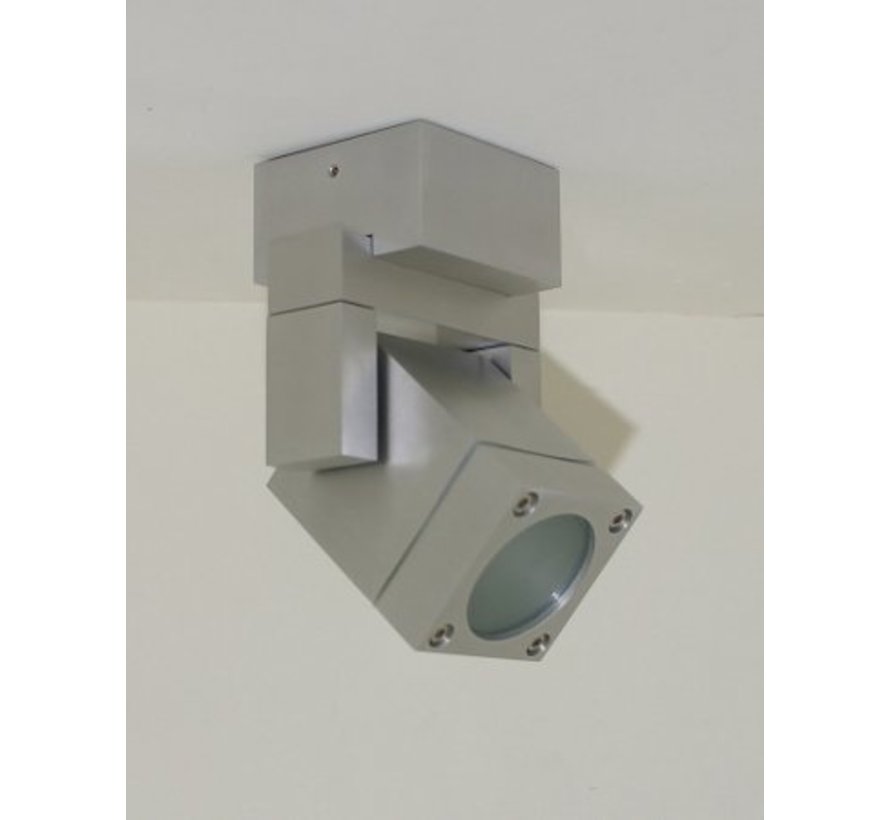 Square LED spotlight IP54 230v GU10 5w warm white dimmable