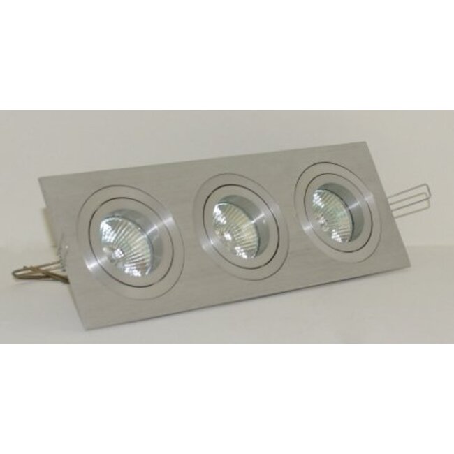 R&M Line Aluminium inbouwspot 3 lichts Tilt Blade 3X50