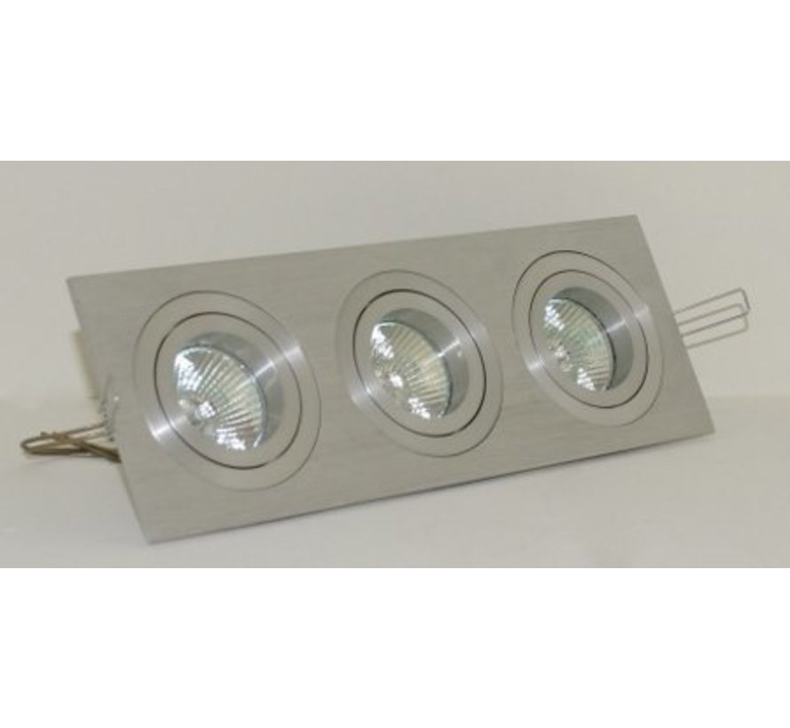 Aluminum recessed downlight 3 lights Tilt Blade 3X50