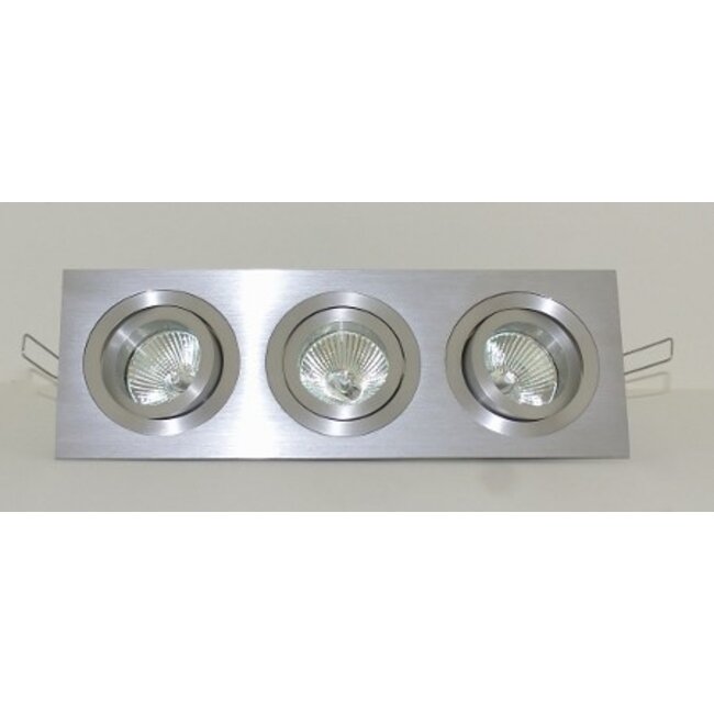 R&M Line Aluminium inbouwspot 3 lichts Tilt Blade 3X50