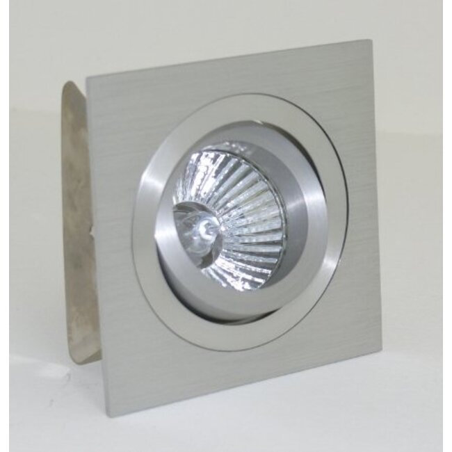R&M Line Vierkante aluminium inbouwspot GU10 230v kantelbaar