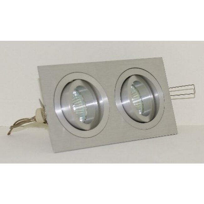 R&M Line Double recessed spot 2 light Tilt Blade 2X50 aluminium