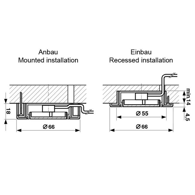 R&M Line Sensor & Push in- / opbouwschakelaar "Soft touch dimmer schakelaar " 230V