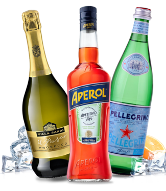 Aperol Spritz Pakket - Aperitivo / Pelegrino Bubbels / Villa Sandi Prosecco - 2100ml