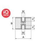 Getech Srl. GETECH Schwingungsdämpfer Type C (60 shore)