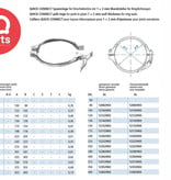 Jacob Edelstahl Quick Connect Spannring ohne dichtung mit Schnellverschluss W4 - AISI 304