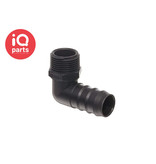 TEFEN Plastic Male hose connector Elbow with external BSPT thread - Black