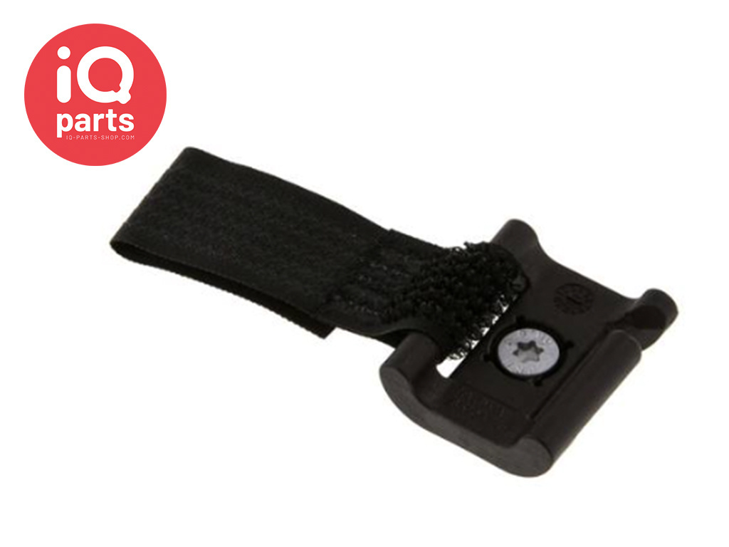 IQ-Parts Nylon Kabelbinder voet / bevestigingsvoet met klittenband en T-moer montage