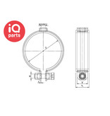 IQ-Parts IQ-Parts Leidingklem SPG-MM | 1-delig | W5 (RVS 316) | 25 mm