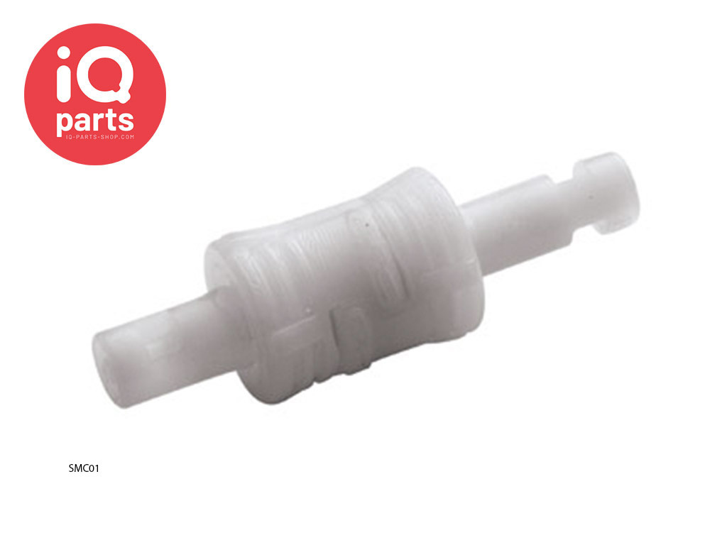 SMC01 / SMCD01 | Compleet In-line Coupling | Acetal | Hose barb 1,6 mm (1/16")