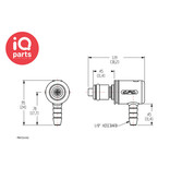 CPC CPC - PMC2302 / PMCD2302 | Insteeknippel 90º | Acetaal | slangpilaar 3,2 mm