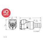 CPC CPC - PLC17006 / PLCD17006 | Kupplung | Acetal | Schlauchanschluss 9,5 mm