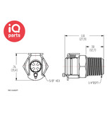 CPC CPC - PMC1004BSPT / PMCD1004BSPT | Coupling Body | Acetal | 1/4" BSPT Pipe thread