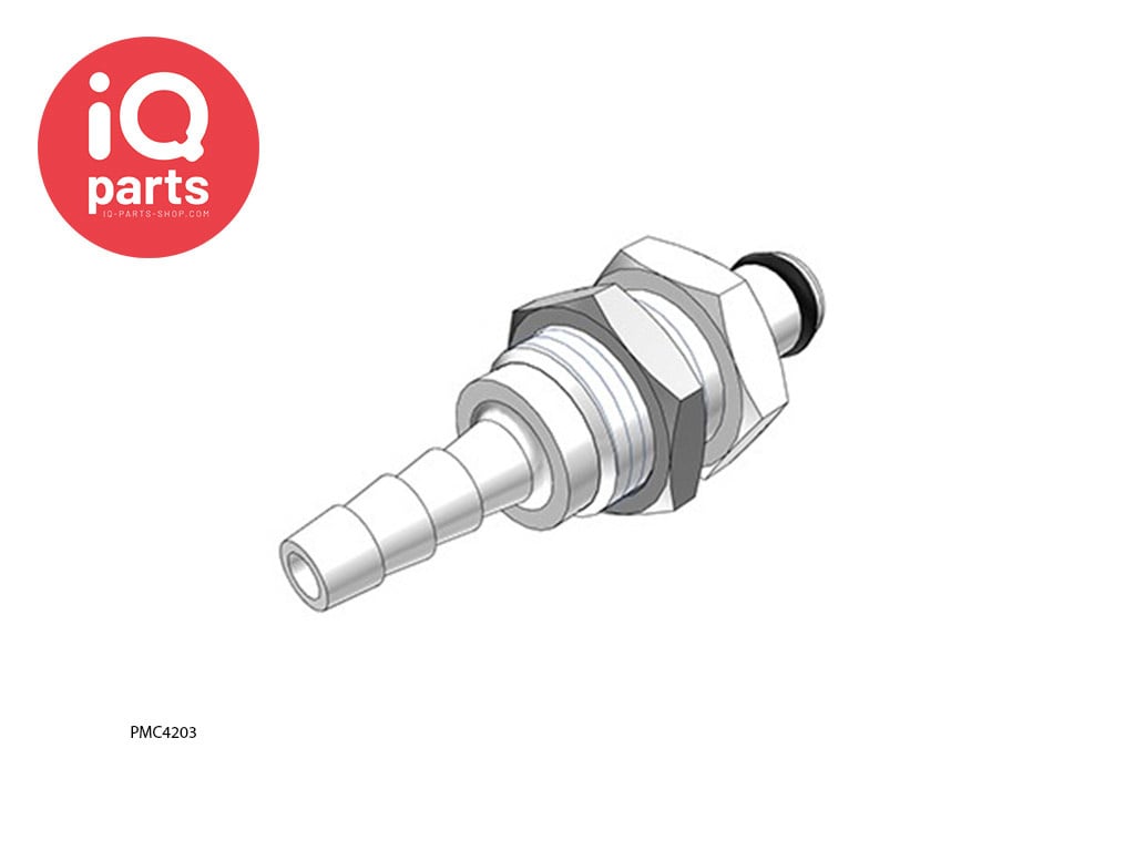 PMC4203 / PMCD4203| Stecker | Plattenmontage | Schlauchanschluss 4,8 mm