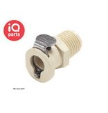CPC CPC - PMC100412BSPT / PMCD100412BSPT | In-Line Coupling body | Polypropylene| 1/4" BSPT Pipe thread