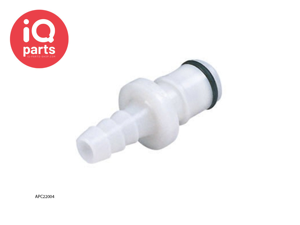 APC22004 / APCD22004 | In-line Coupling Insert | Acetal | Hose barb 6,4 mm (1/4")