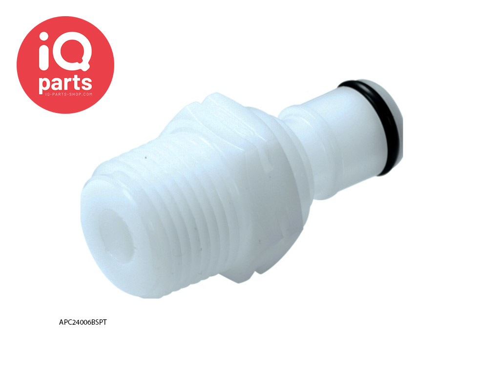 APC24006BSPT / APCD24006BSPT | Stecker | Acetal | 3/8" BSPT Außengewinde