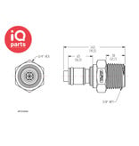 CPC CPC - APC24006 / APCD24006 | Stecker | Acetal | 3/8" NPT Außengewinde