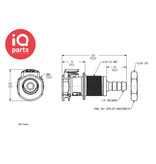 CPC CPC - APC16004(NSF) / APCD16004(NSF) | Coupling Body | Panel Mount | Hose barb 6,4 mm (1/4")