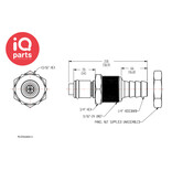 CPC CPC - PLC4200612 / PLCD4200612 | Insteeknippel | Plaatmontage | Slangpilaar 9,5 mm