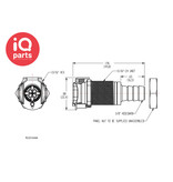 CPC CPC - PLC16006 / PLCD16006 | Coupling body | Panel Mount | Hose barb 9,5 mm (3/8")