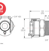 CPC CPC - PLC10006 / PLCD10006 | Kupplung | Acetal | 3/8" NPT Außengewinde