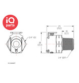 CPC CPC - PLC10004BSPT / PLCD10004BSPT | Kupplung | Acetal | 1/4" BSPT Außengewinde