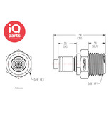 CPC CPC - PLC24006 / PLCD24006 | Stecker | Acetal | 3/8" NPT Außengewinde