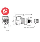 CPC CPC - PLC13004 / PLCD13004 | Kupplung | Acetal | PTF Klemmring 6,4 mm AD / 4,3 mm ID