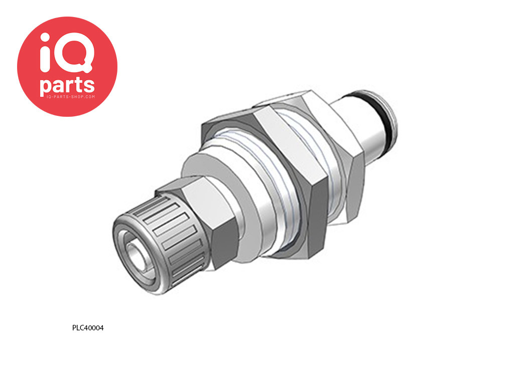 PLC40004 / PLCD40004 | Coupling Insert | Panel Mount | PTF Nut 6,4 mm (1/4") OD / 4,3 mm (0.17") ID