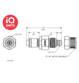 CPC CPC - PLC20006 / PLCD20006| Coupling Insert | Acetal | PTF Nut 9,5 mm (3/8") OD / 6,4 mm (0.25") ID